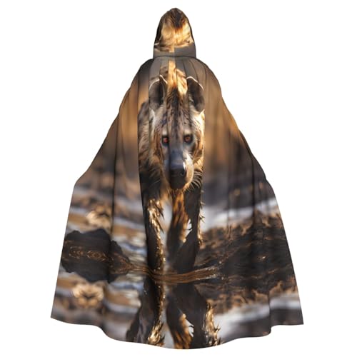 MROWYC Capes imprimées Lone Hyena – Costumes d'Halloween, de carnaval, de cosplay, capes se transforment en centre de fête