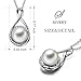 SIVERY Christmas Necklaces for Women 925 Sterling Silver Pendant Necklace with Pearl, Fine Jewelry for Women, Gifts for Mom (Amazing Love)