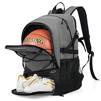 GRANDUP Basketball Backpack With Ball And Shoes Compartment Fit Volleyball, Soccer, Swim, Gym, Travel, And School, Large Capacity Sports Training - View #10