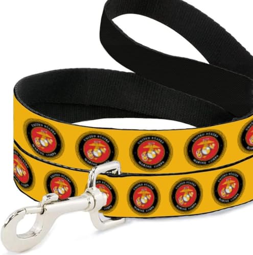 Marine Corps Heavy Duty Military Grade USA Flag Dog Leash for Large & Medium Breeds - Patriotic Pet Lead