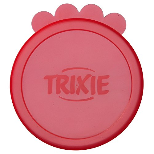 TRIXIE Dosendeckel – Deckel für Futterdosen zur Frischhaltung – Kunststoff – spülmaschinenfest – ø 7,6 cm – 3 Stück – 24551
