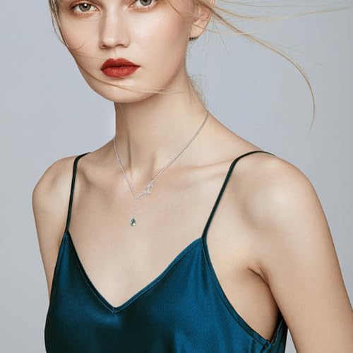 Leaf Necklace for Women 925 Sterling Silver Leaf Pendant Necklace Y Chain Necklace Jewelry Gift for Women4