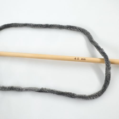 Image of Cuddly Velvet Chenille Yarn, Super Soft Fluffy Bulky for Knitting Crocheting Crafting Blanket Amigurumi, Durable for Shedding, 3.53 Ounces (100 Gram) 109 Yards (100 Meters) (Dark Gray)