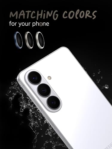 Image of Lensarmor Compatible with Samsung Galaxy S26 /S26 Plus White Camera Lens Protector (2 Pack) - Premium 9H Tempered Glass, Military-Grade Protection, Ultra-Clear Transparency Case-Friendly Design