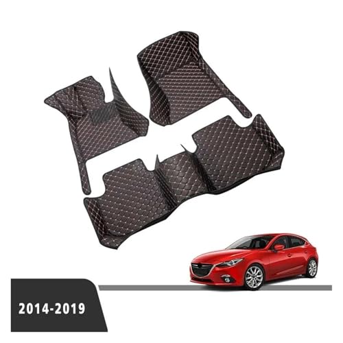 Tapis de sol pour voiture Mazda 3 Berline imperméable LHD beige - 4
