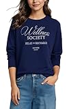 Wildfox Women's Keely Raglan Sweatshirt, Wellness Society