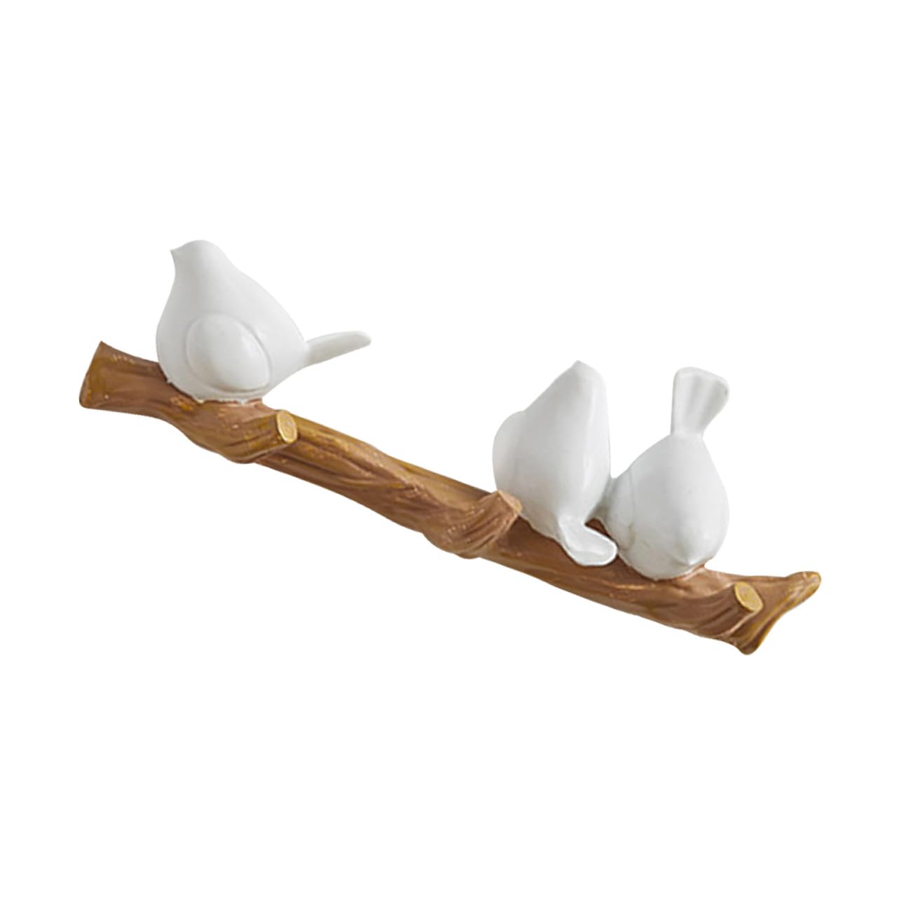 Gancho de Pájaro de Resina Blanco para Abrigos, Sombreros y Llaves