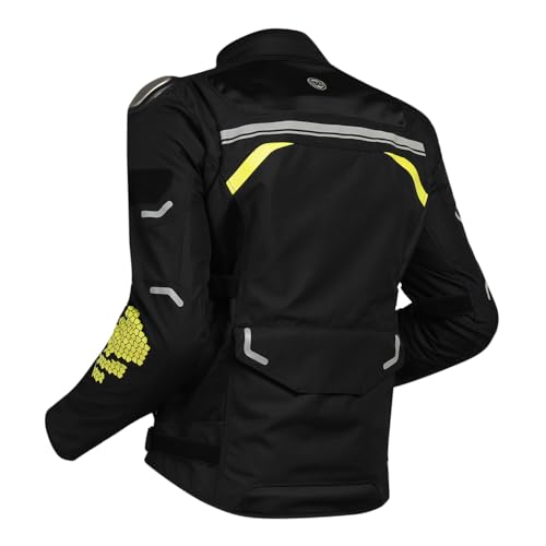 Image of Royal Enfield Crossroader Print Option| Knox CE Level 2 Protectors- Shoulders & Elbow | Ergo Protech Armours CE Level 1- Chest | CE Level 2 At Back For Excellent Impact Protection | NEON M