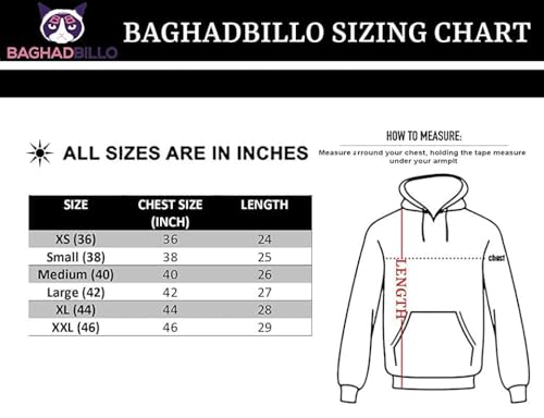 Image of BAGHADBILLO Men's & Women's Cotton Sweatshirt Hoodies with Pockets Solid Pattern Long Sleeves Hooded Neck Regular Fit and Standard Length