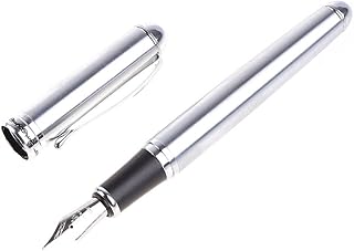 Caneta tinteiro Jinhao X750 prata de aço inoxidável médio 18KGP Nib Business M Nib Caneta-tinteiro caneta caligrafia material escolar para estudantes ferramentas de escrita clássicas feitas de aço inoxidável e