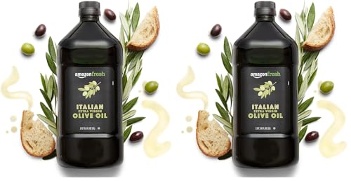 Image of Amazon Fresh, Italian Extra Virgin Olive Oil, Cold Pressed, for Cooking, 2 Liter (Pack of 2)
