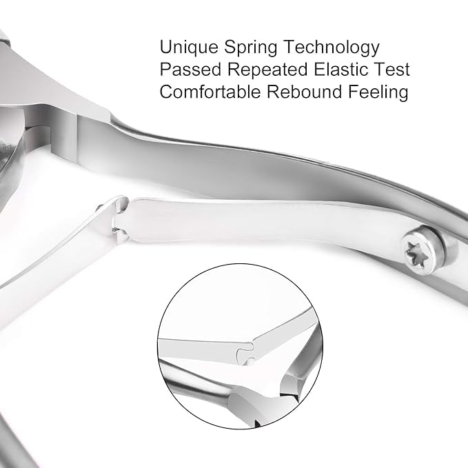 KIRA Professional Stainless Steel Cuticle Nipper and Pusher Set, Premium Nail Care Tools, Sharp and Durable, 2 Piece Manicure Kit 3