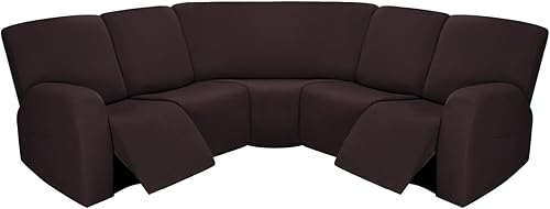 Miniatura 11 de PureFit Fundas para sofá modular de 7 piezas, fundas de sofá reclinable seccional extra grandes para sofás reclinables en forma de L, fundas de sofá