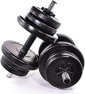 MegaShape 20kg 30kg 40kg 50kg Dumbbells Set - Adjustable Dumbbell Set Free Weights for Men - Weight Dumbbell Sets with Cast Iron Bar - Dumbellsweights Set for Home Gym Lifting Weights (Pack of 2)
