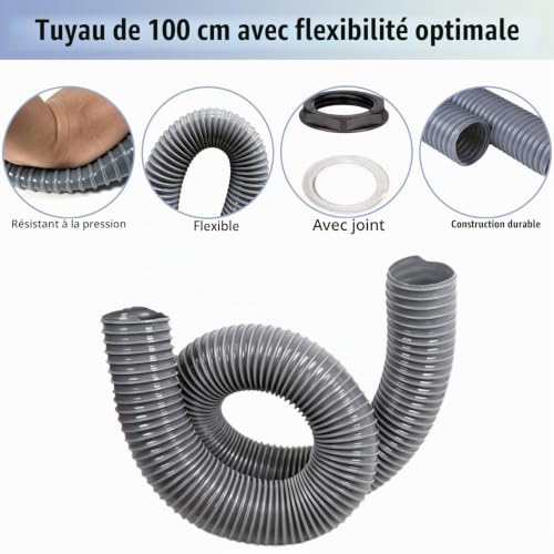 Recuperateur D Eau de Pluie, Collecteur de Pluie avec Tuyau, Foret, Joint de Cuve et Accessoires de Montage, Dérivateur pour Tonneau, Jardin, Maison et Descente de Toit – vue 4