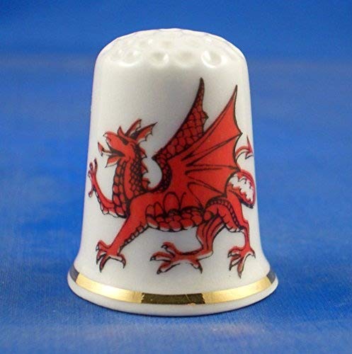 Birchcroft China Porcelain China Collectable Thimble Welsh Dragon