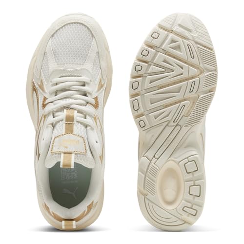 Puma Baskets Milenio Tech WMNS Dayinight pour Femme, Vapor Gray Puma Gold Blanc Chaud, 36 EU