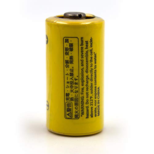 Elxjar (2-Pack) 3V Br-2/3Assp 2/3A Lithium Battery, Replacement For Panasonic Br-2/3A #TOP2