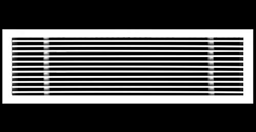 HVAC Premium 32"W X 8"H [Duct Opening] Linear Aluminum Clip-On Bar Return Air Grille - White [Outer Dimensions: 33.25"W x 9.25"H]