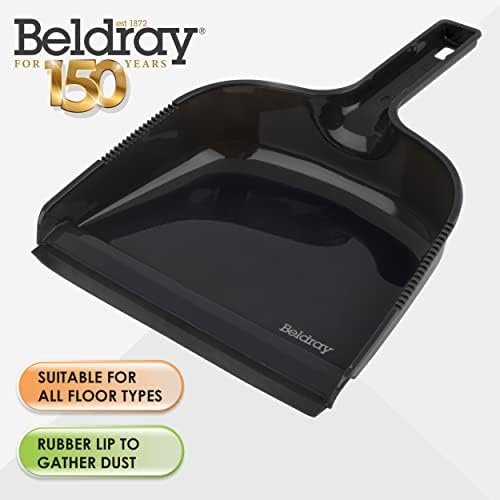 Beldray LA089793GRYEU7 150 Years Copper Edition Dustpan & Brush Set, Soft Bristle Brush, Rubber Lip Edge Dustpan, Space Saving Design, Suitable for All Floor Types