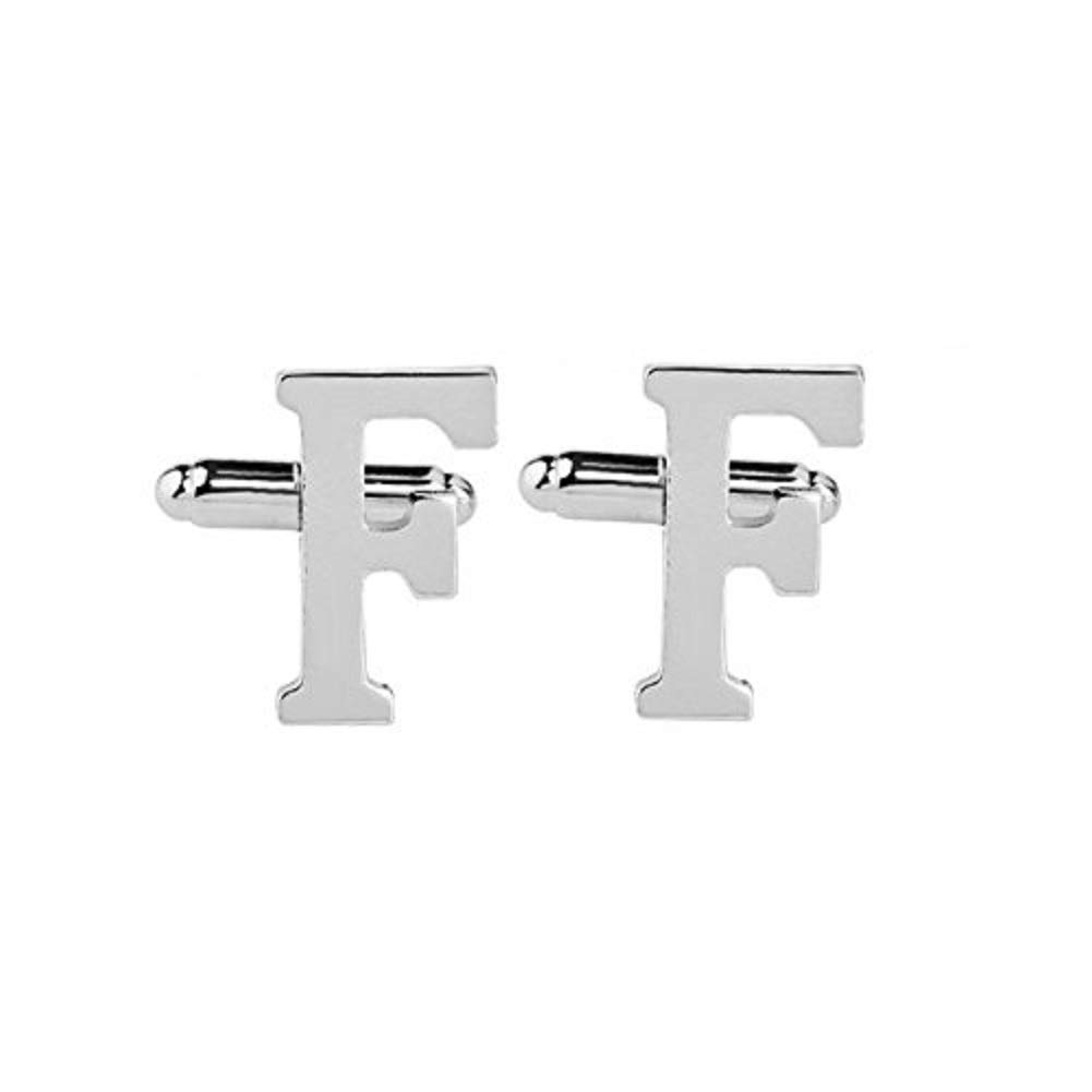 Ducomi Alpha Gemelos de Camisa para Hombre con Iniciales, Gemelos de Muñeca Negro con Letra Inicial - Elegante Idea Regalo Original Cumpleaños, Boda, Graduación y Ceremonia