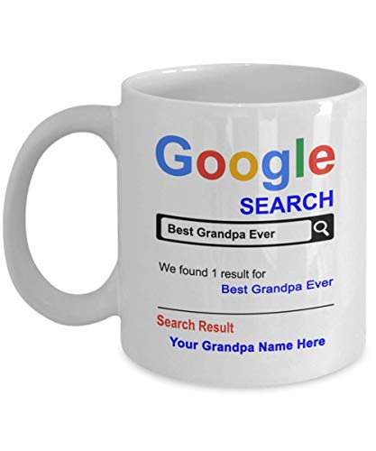 SpreadPassion Personalized Grandpa Mug - Gifts for Grandpa - Grandpa Custom Mug - Grandpa Birthday Anniversary Christmas Gift Idea -11oz Coffee Cup