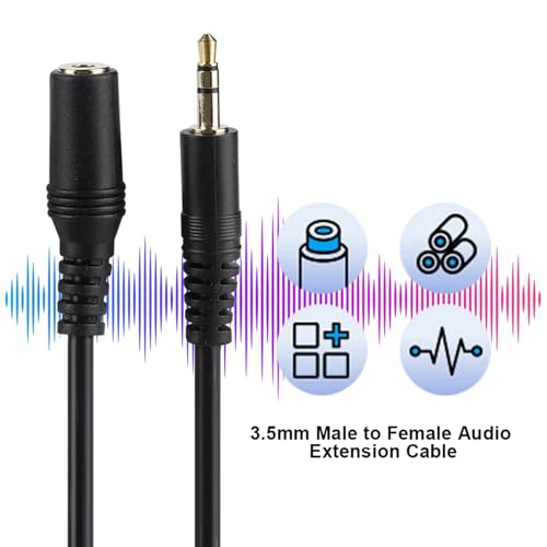Cable Extensor AUX Estéreo Jack 3.5mm Macho a Hembra 10m miniatura 3