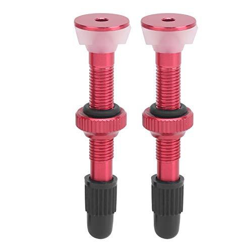 Valve Stem, 1 Pair Mountain Tubeless Air Valve Stem Alloy Valve Extender Accessory (Rojo) y Piezas de Repuesto miniatura 1