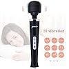 YEVIOR Wired Powerful Handheld Massager with 10 Pulse Settings Strong Vibration for Women,Personal Total Body Therapy Massager for Sports Recovery, Muscle Aches, Body Pain (Black) #2