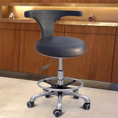 Ergonomiczny taboret z podparciem lędźwiowym do użytku dentystycznego, medycznego, salonowego i biurowego