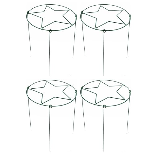 Peony Support,4-Piece Round Metal Rust Proof - 11.81x15.75 Inches Flower Cages For Outdoor Plants,for Plant Flower Tomato Dahlia