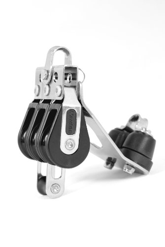 Nautos #92437-Classic line-Triple Fixed with CAM and Becket- 28 mm sheave-Long Lasting Characteristics.Sailboat Block