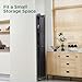 DEANIC 5 Tier Foldable Storage Shelves with Wheels, Large Capacity Shelving Unit, Freestanding Metal Wire Shelf Rack, No Assembly Organizer Rack for Garage Kitchen, Basement, Pantry(Black)