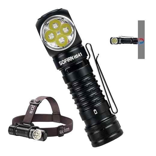weneasker 4000 Lumen Stirnlampe,325 Meter Leuchtweite, Sofirn HS41 Led Taschenlampe USB C Wiederaufladbare 9 Modi Kopflampe mit Akku fürs Laufen, Joggen, Angeln, Campen