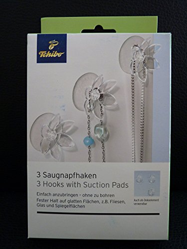 Preisvergleich Produktbild TCM Tchibo 3x Blumen Saugnapfhaken Saughaken Haken Handtuchhalter Schmuckhalter