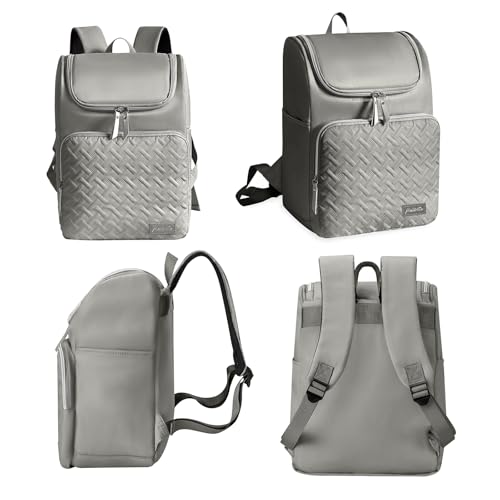 Image of Cooler Backpack Insulated Leak Proof 33 Cans, Waterproof Hiking Backpack Cooler Soft Cooler Bag Lunch Backpack for Picnic Camping Beach, Gray