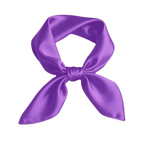 Lilike Disgust Costume Purple Scarf Neck Women Silk Satin Halloween Accessories