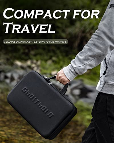 Ghosthorn Angelrute und Spule, Teleskop-Angelruten-Set für Männer, zusammenklappbar, tragbar, Angelausrüstung, Starter… – Bild 6