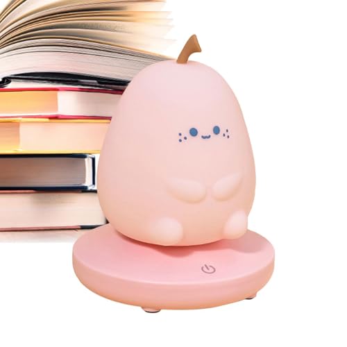 Lmyit Pear テーブルランプ、Pear ナイトランプ,寝室用ベッドサイドランプ | かわいい子供用シリコンナイトライト、洋ナシ型ライト、USB充電ミニテーブルランプ、寝室の装飾用