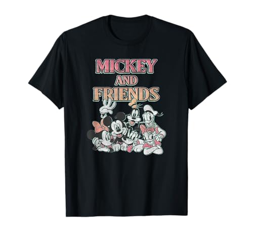 T-shirt Disney Mickey Classic Group souvenir d'enfance poster vintage