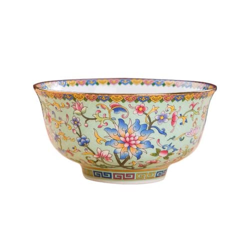ZMQU Cuenco de arroz a la parrilla esmaltado de color palacio de la fábrica Qinfang de Jingdezhen, 13 cm y 5 pulgadas