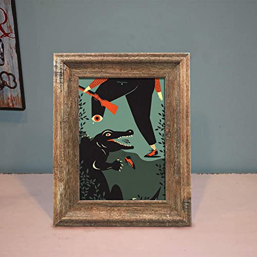 Amazon Brand – Pinzon 2 Pack Picture Frames 5X7, Rustic Distressed Photo Frame For Wall Hanging Or Tabletop Display, Brown (Set Of 2) #TOP5