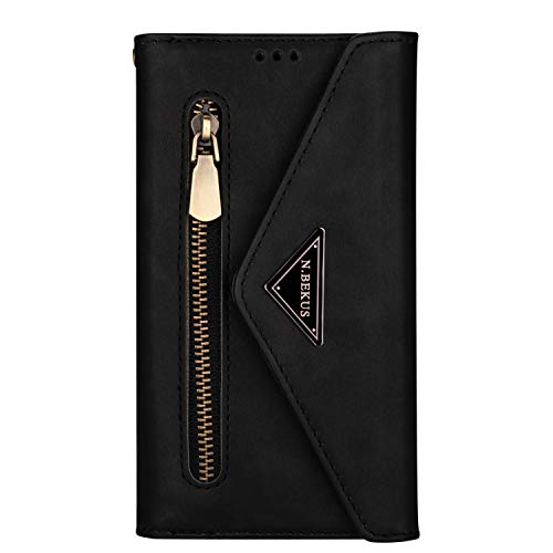NEINEI Funda para Xiaomi Poco F4 5G,Carcasa Libro de Cuero con [Mochila Correa][Ranura para Tarjeta][Magnético],Mujer Moda PU Billetera Flip Phone Cover Case,Negro