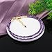 GemSymphony Natural Amethyst Beaded Necklace Adjustable Choker Crystal Handmade Jewelry, 3 To 3.5 mm Beads, Hypoallergenic 18 Inch Gold Plated Gemstone Necklaces For Women (Amethyst)