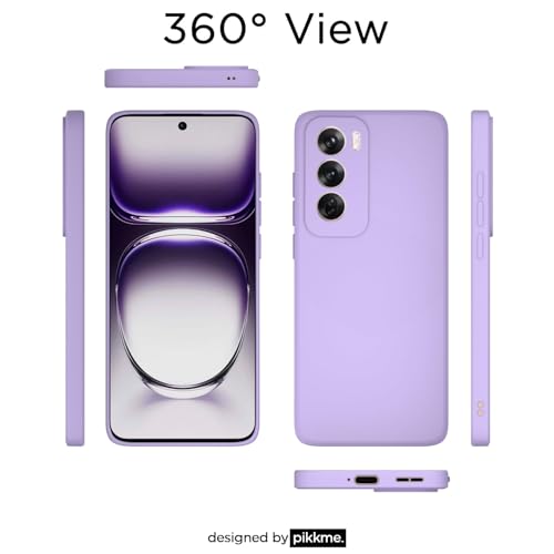 Image of Outlouders Back Cover for Oppo Reno 12 5G | Camera Protection | Durable Soft Matte Silicone Bumper Case (Purple)
