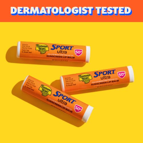 Image of Sport Ultra Twin Pack SPF Lip Balm Pack, Banana Boat Lip Balm SPF 50, Oxybenzone Free Sunscreen, Lip Sunblock, Travel Size Sunscreen for Lips, 2 Pack