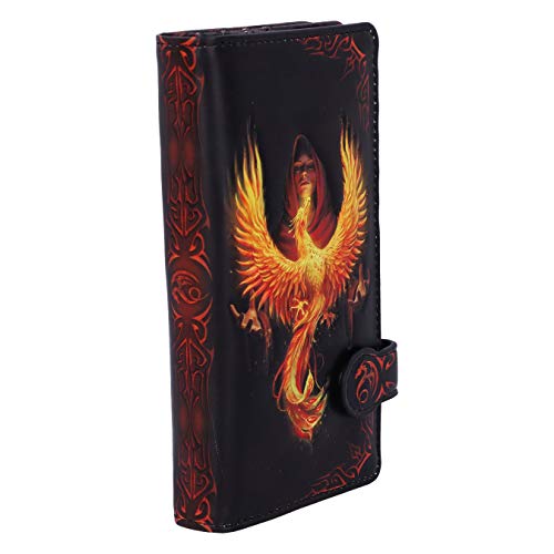 Nemesis Now Anne Stokes Phoenix Rising Mythical Bird Embossed Purse, Black, 18.5cm4