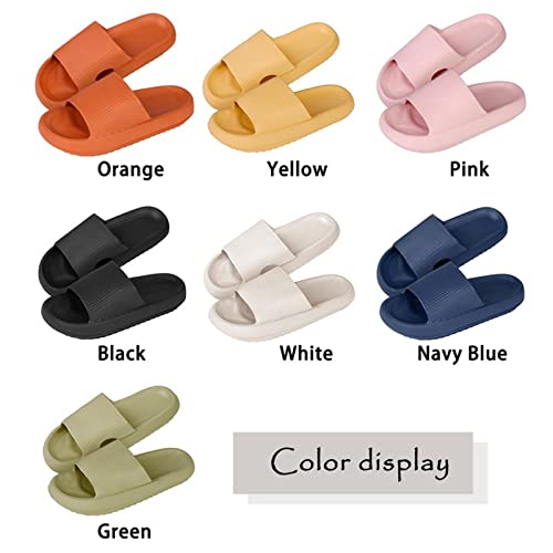 QULIT Bathroom Sandals Comfort Summer Slippers Indoor Women's Slide Sandals Non Slip Thick Sole Men's Sandals Home Light Beach Shoes,black-43 442