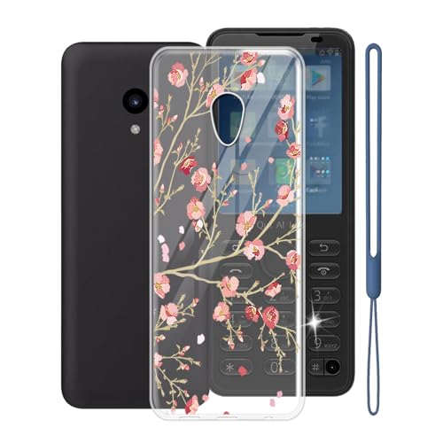 KJYFOANI Funda para Xiaomi Qin F21 Pro/Plus, Ultrafino TPU Estuche Protector, Transparente Bumper Cover Suave Silicona Case, Anti-Arañazos Cáscara para Xiaomi Qin F21 Pro (2.80') - Floración