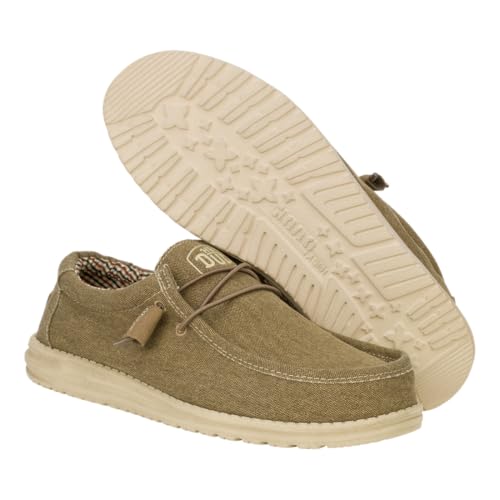 Hey Dude Men's Wally Wash | Men’s Shoes Lace Up Loafers Comfortable & Light-Weight